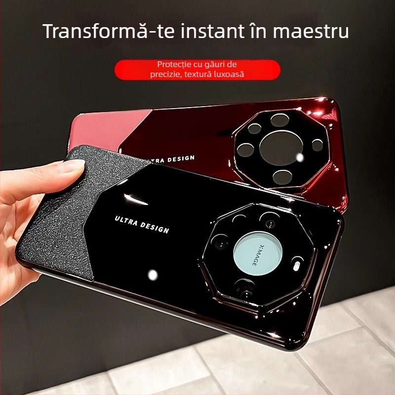 Huawei Mate60 Pro carcasă cu protecție totală, TPU, film pentru obiectiv, protecție împotriva căderilor, finisaj electroplating