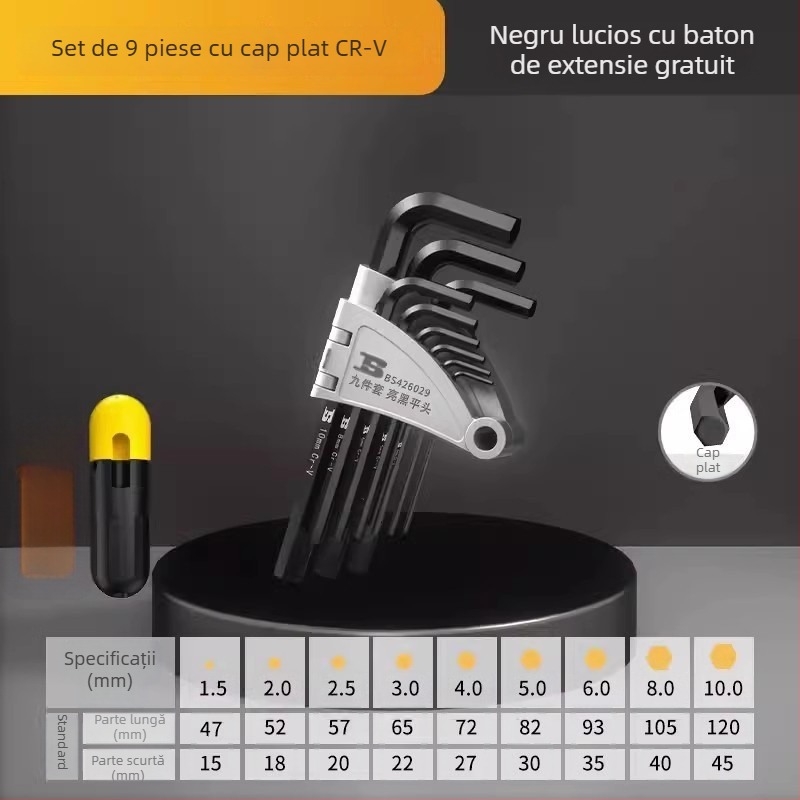 Set chei Allen Persia, oțel aliat CRV, cu cap hexagonal