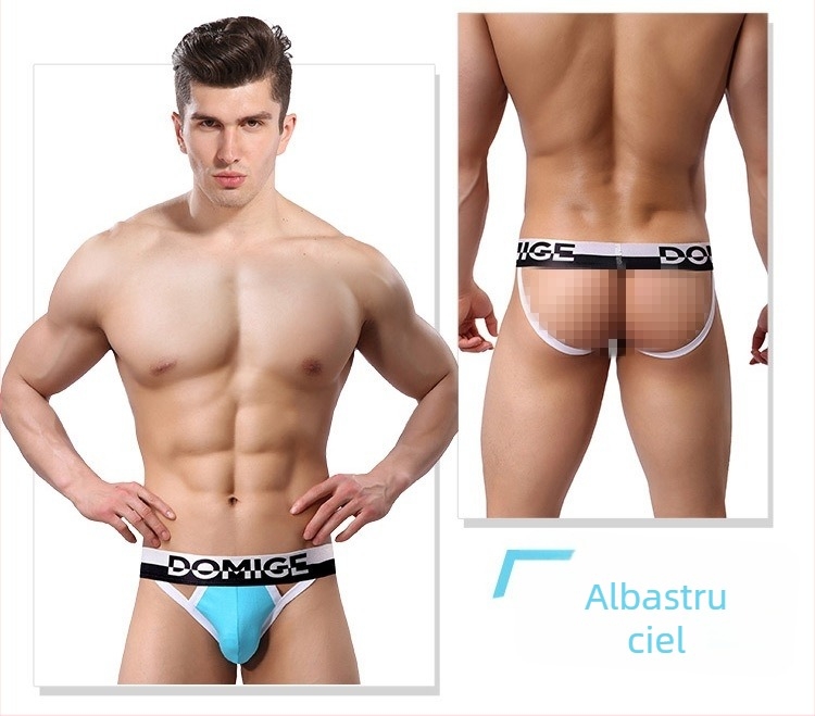 Chiloți thong pentru bărbați, din bumbac stretch respirabil, talie medie, căptușeală din bumbac 95%