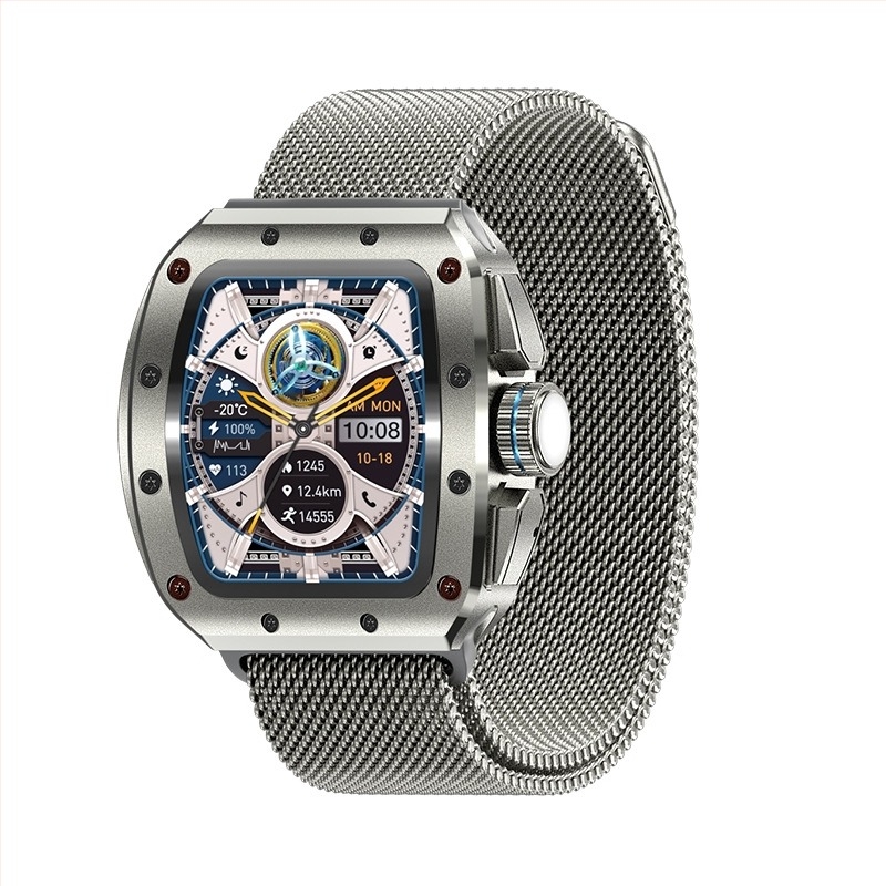 Ceas inteligent cu NFC, apeluri Bluetooth, monitorizare ritm cardiac și tensiune arterială, monitorizare somn