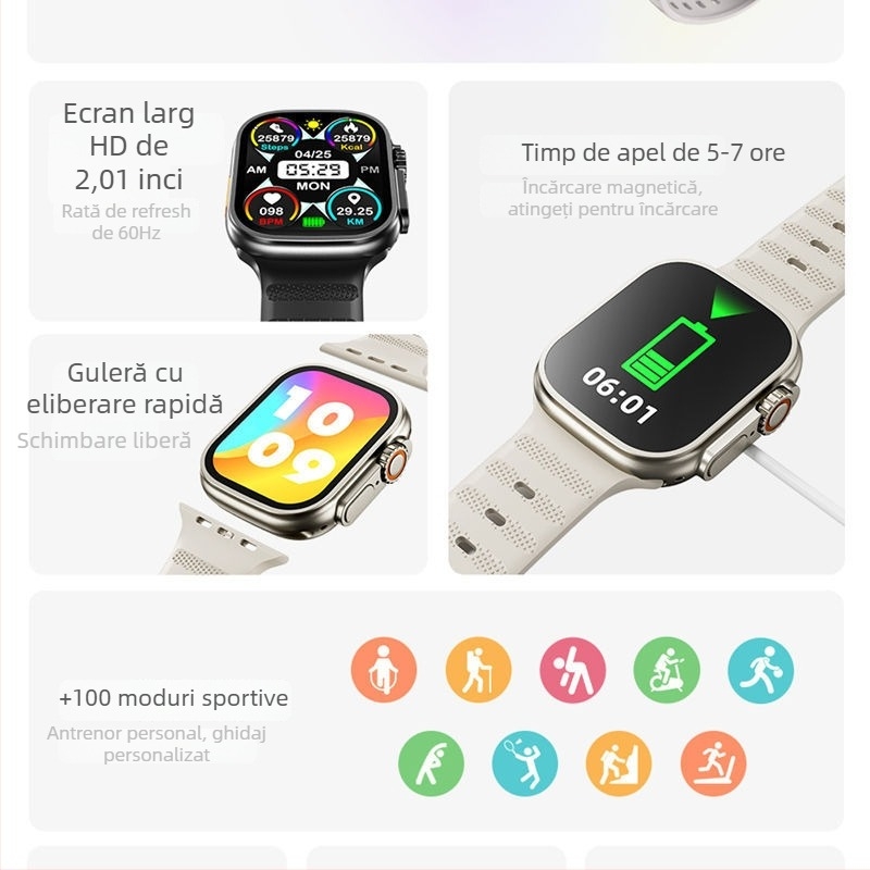 Awei H37 Ceas inteligent cu NFC, monitorizare ritm cardiac, tensiune arterială, oxigen în sânge și numărătoare de pași