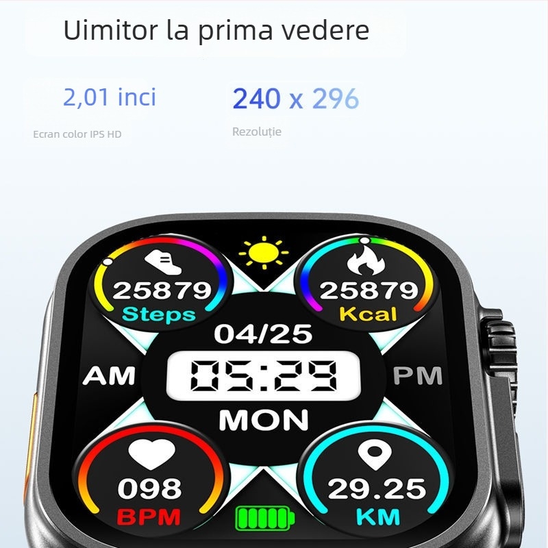 Awei H37 Ceas inteligent cu NFC, monitorizare ritm cardiac, tensiune arterială, oxigen în sânge și numărătoare de pași