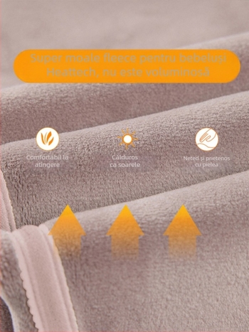 Colanți termici talie înaltă, căptușiți cu fleece, pentru femei, croială strânsă, bumbac-spandex, iarna 2025