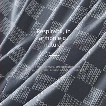 Boxer bărbătești de dormit din bumbac modal, croială lejeră, model în dungi/pătrate, căptușeală la zona inghinală 30-50% modal