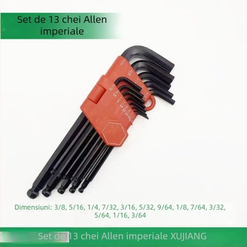 Set chei Allen, brand Xujiang River, suprafață neagră, oțel 45#, cap hexagonal