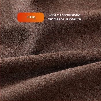 Set termic pentru bărbați din lână, cu două straturi, grosime extra, căptușeală acrilică, păstrează căldura pentru toamnă și iarnă