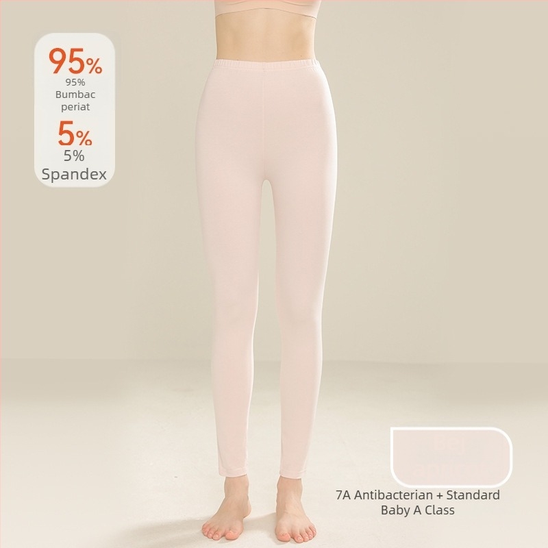 Pantaloni de toamnă pentru femei – bumbac 100%, antibacteriali, antiacarieni, talie înaltă, croială slim