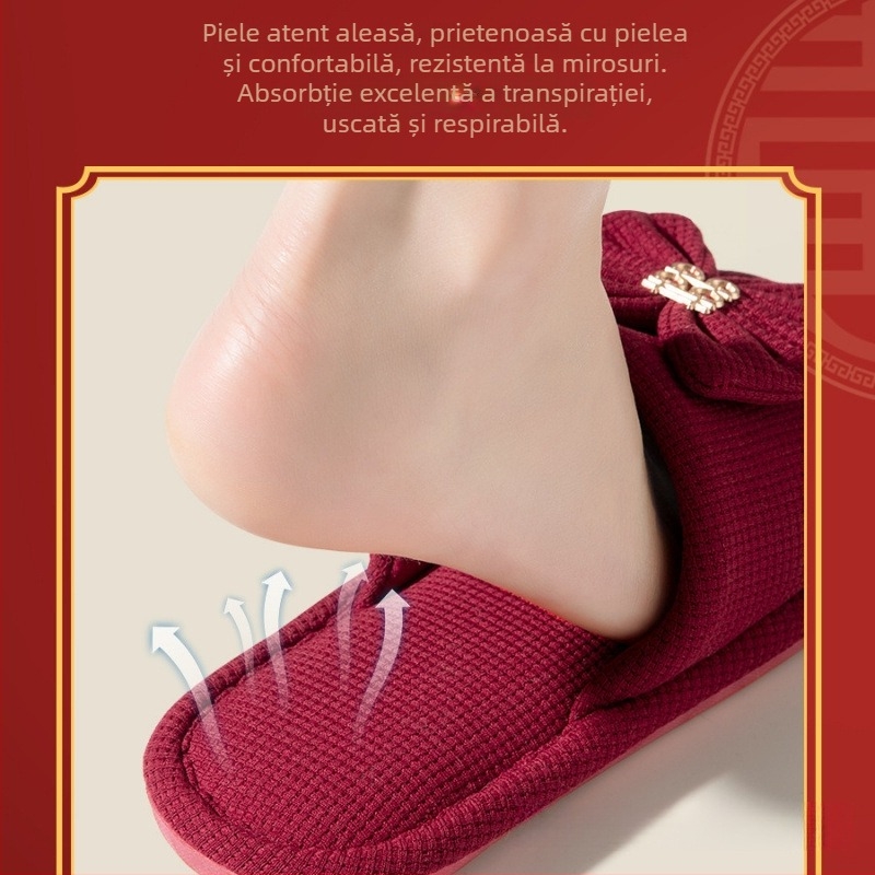 Papuci unisex de nuntă, din denim, talpă PVC, pentru cuplu