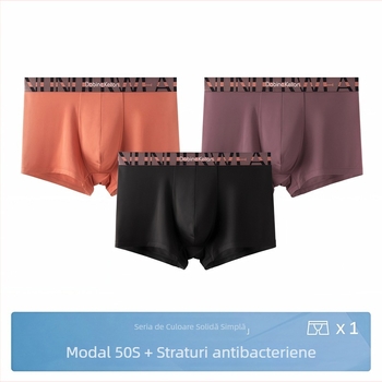 Boxeri pentru bărbați din Modal, antibacterieni, respirabili, uscare rapidă, talie înaltă