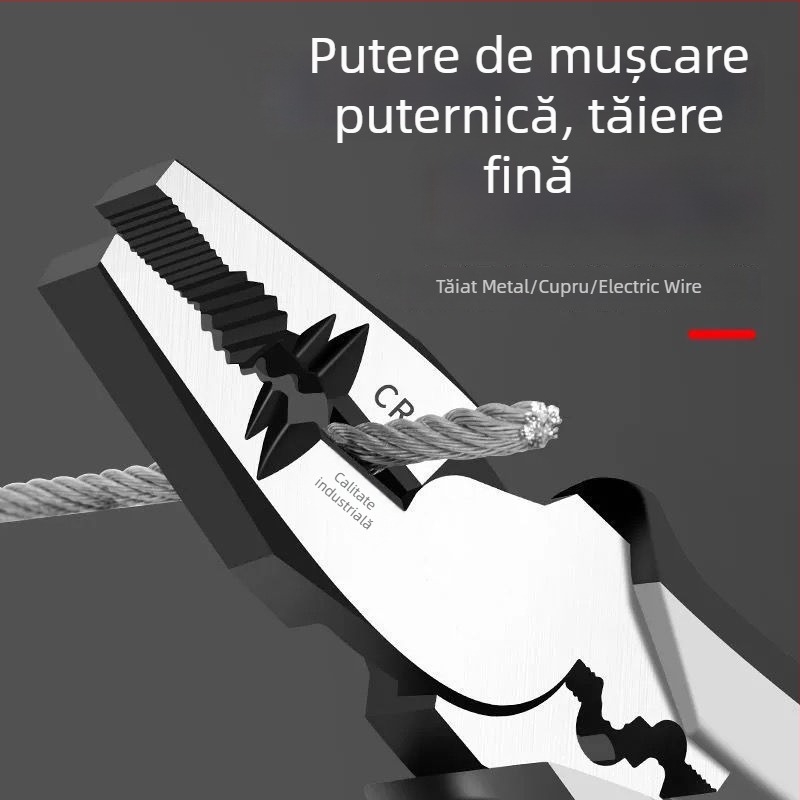 Clește pentru cabluri, stil german, cu nas diagonal, calitate industrială, economisind efort pentru electrician (diametrul de tăiere 4.6 mm)