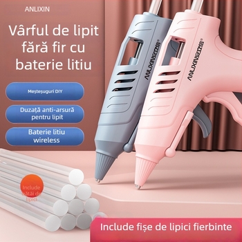 Pistol cu clei topit USB reîncărcabil, fără fir, pentru copii și elevi – Unealtă DIY cu durată lungă de viață a bateriei