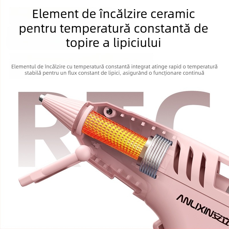 Pistol cu clei topit USB reîncărcabil, fără fir, pentru copii și elevi – Unealtă DIY cu durată lungă de viață a bateriei