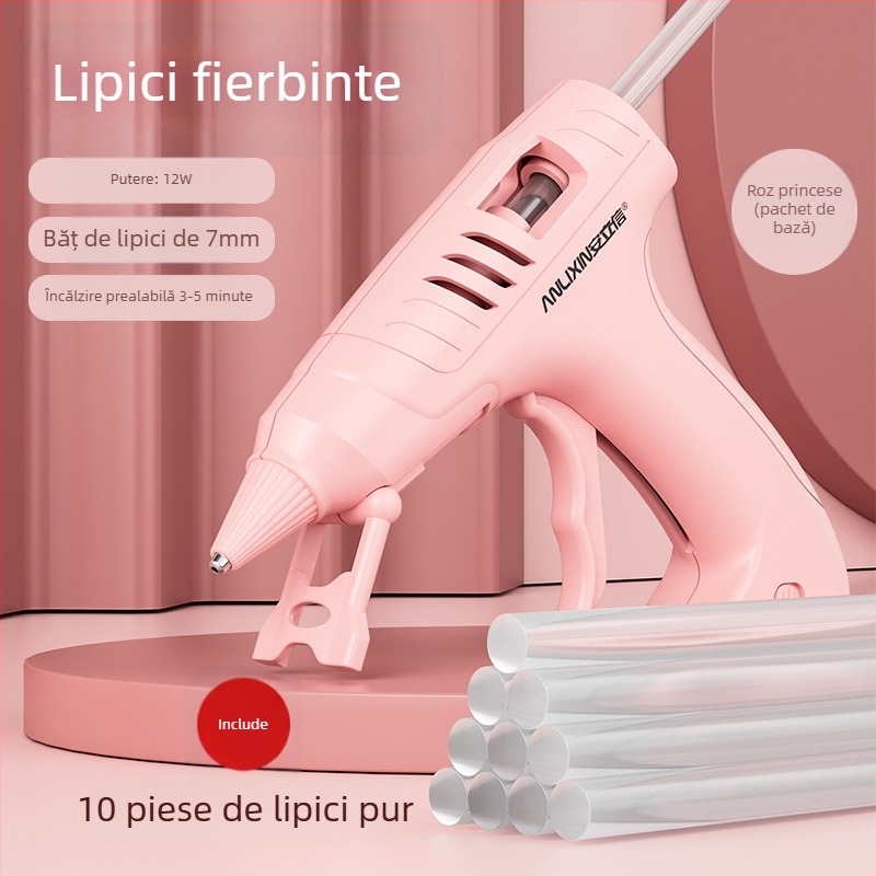 Pistol cu clei topit USB reîncărcabil, fără fir, pentru copii și elevi – Unealtă DIY cu durată lungă de viață a bateriei