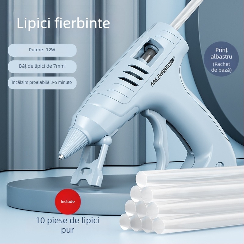 Pistol cu clei topit USB reîncărcabil, fără fir, pentru copii și elevi – Unealtă DIY cu durată lungă de viață a bateriei