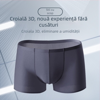 Boxeri bărbați 85% nylon – talie medie, culoare uni, căptușeală inghinală 80–90% nylon, stil în formă U