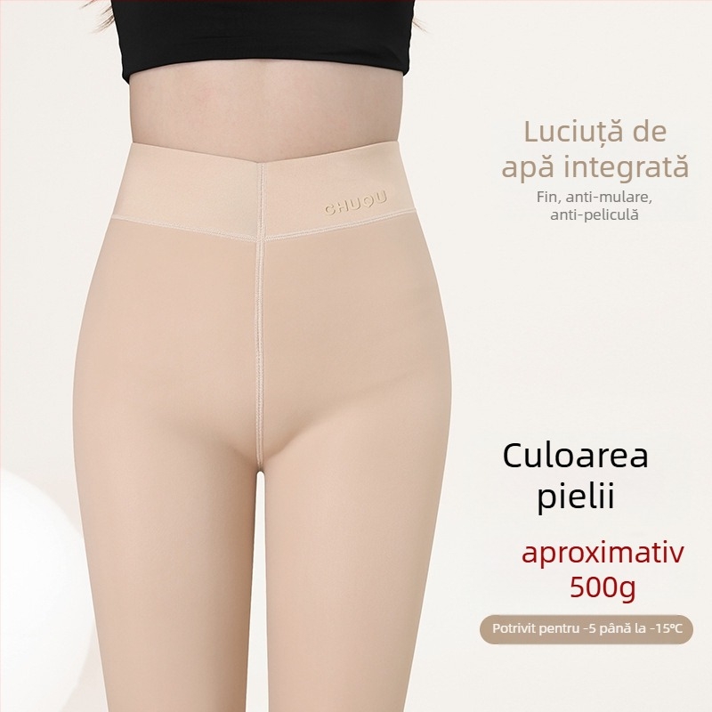 Șosete-leging în stil botă, căptușite cu fleece, calde, elastice