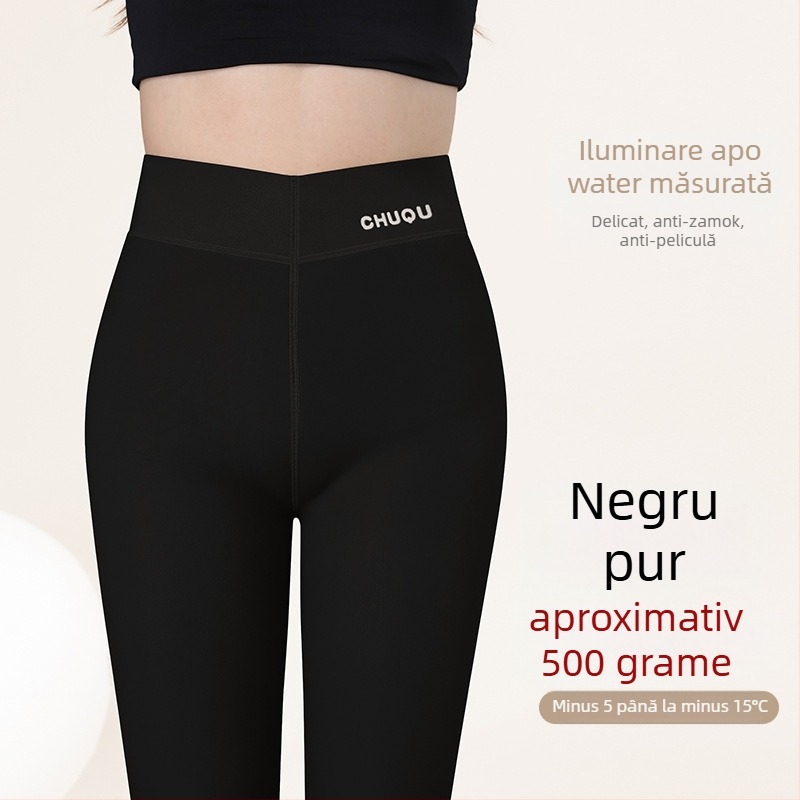 Șosete-leging în stil botă, căptușite cu fleece, calde, elastice