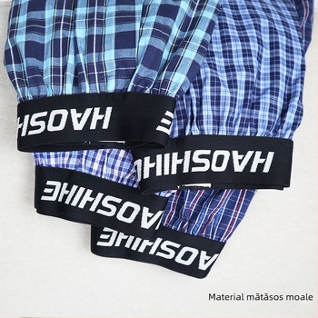 Pantaloni de pijama bărbați din bumbac, respirabili, fără cusături, uscare rapidă, modelare corp, talie medie, 100% bumbac