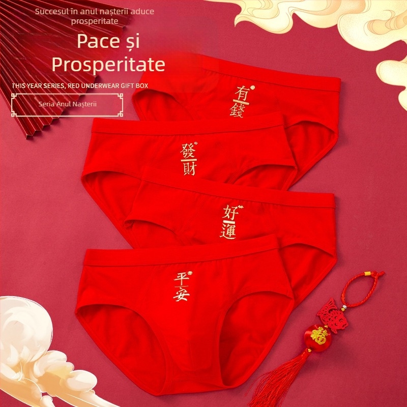 Chiloți bărbați din bumbac, talie medie, respirabili și uscare rapidă, cusături cu patru ace, 90–95% bumbac