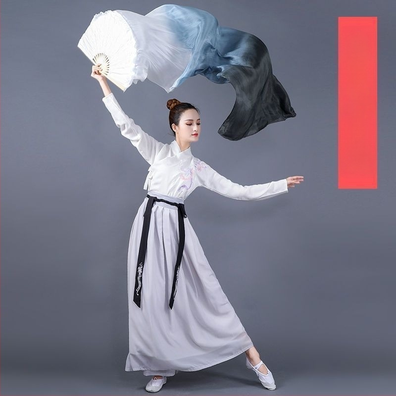 Fan de dans pătrat din mătase, model gradient pentru dans Yangko (Brand: Unique; În stoc; Vara 2021)