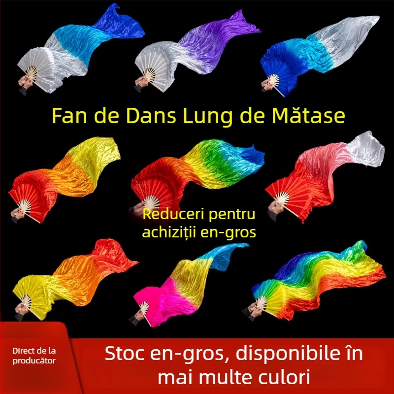 Evantai de dans pentru dans pătrat, mătase gradientă, Brand: a ride, Adulți, Primăvara 2025