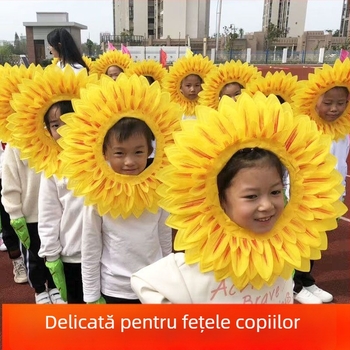 Șapcă cu floarea-soarelui și mască pentru față, design cu floarea-soarelui, vara 2021 lansare, în stoc