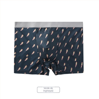 Boxeri pentru bărbați, talie medie, respirabili, antibacterieni, poliester tricotat 41-50D