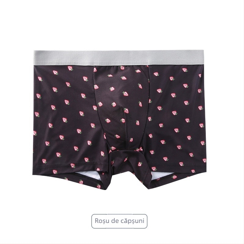 Boxeri pentru bărbați, talie medie, respirabili, antibacterieni, poliester tricotat 41-50D