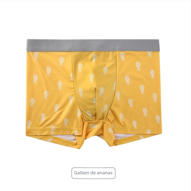 Boxeri pentru bărbați, talie medie, respirabili, antibacterieni, poliester tricotat 41-50D