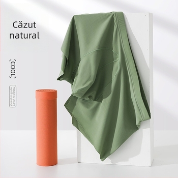 Boxeri pentru bărbați respirabili din ice silk cu plasă, talie medie, țesătură nylon