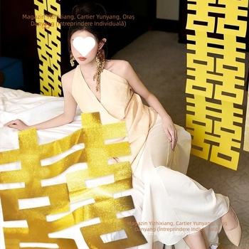 Decorațiune de nuntă cu simbolul Fericirii Duble pe placă KT, lipici inclus, recuzită foto pentru mireasă și fundalul camerei de nuntă.