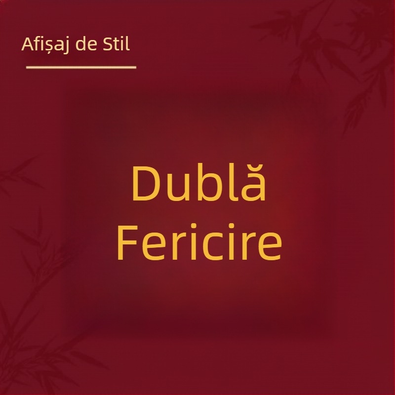 Decorațiune de nuntă cu simbolul Fericirii Duble pe placă KT, lipici inclus, recuzită foto pentru mireasă și fundalul camerei de nuntă.