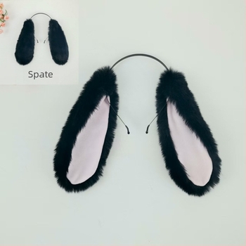 Bandă de păr din pluș pentru cosplay cu urechi de iepure atârnate și design de urechi de câine — Cod 005, pentru copii, Primăvara 2025
