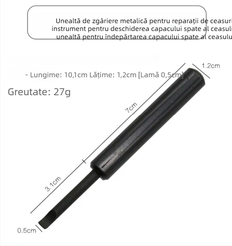 Cuțit metalic pentru repararea ceasurilor - unealtă de demontare a capacului din spate