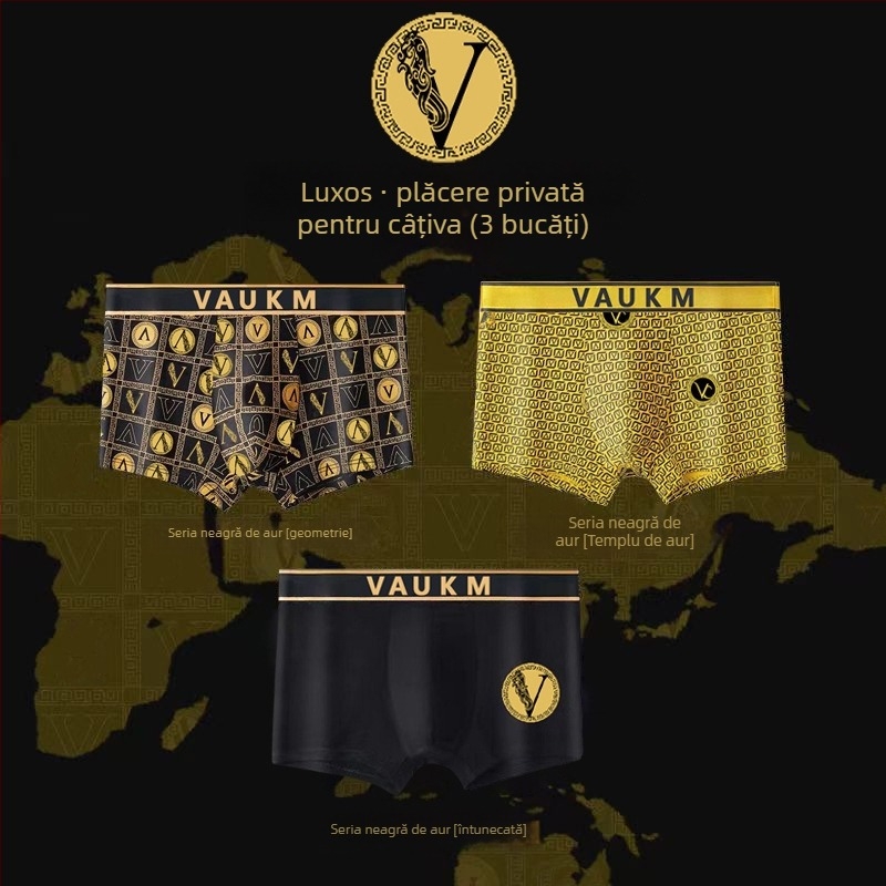 Boxeri pentru bărbați, respirabili, talie medie, poliester 90-95%, model cu litere/cifre, vară 2024