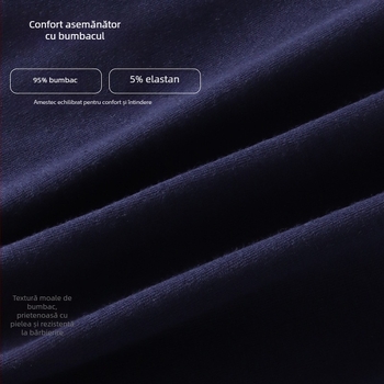 Boxer pentru bărbați din bumbac, talie înaltă, respirabile, 90-95% bumbac, model solid