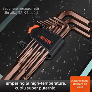 Cheie Allen hexagonală – cap interior hex, oțel S2 pentru scule, Mongolian brand