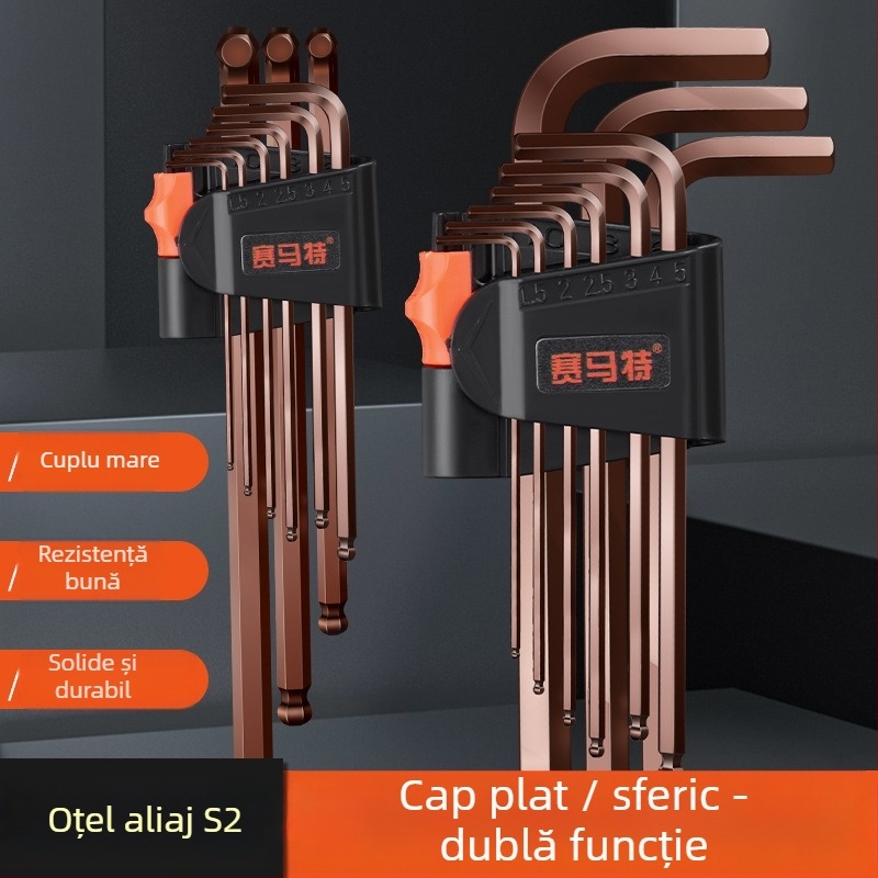Cheie Allen hexagonală – cap interior hex, oțel S2 pentru scule, Mongolian brand