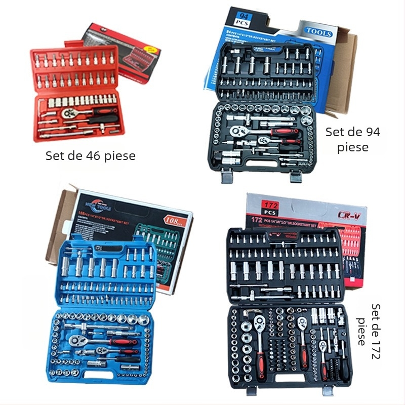 Kit de unelte pentru reparații auto – Set complet, Oțel cu conținut înalt de carbon, 46–172 piese, Brand: Other