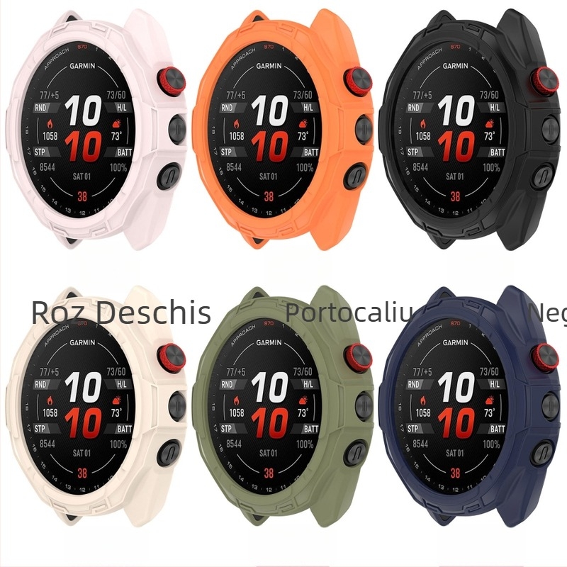 Carcasă de protecție cu armură Garmin Approach S70, 42/47 mm, din silicon