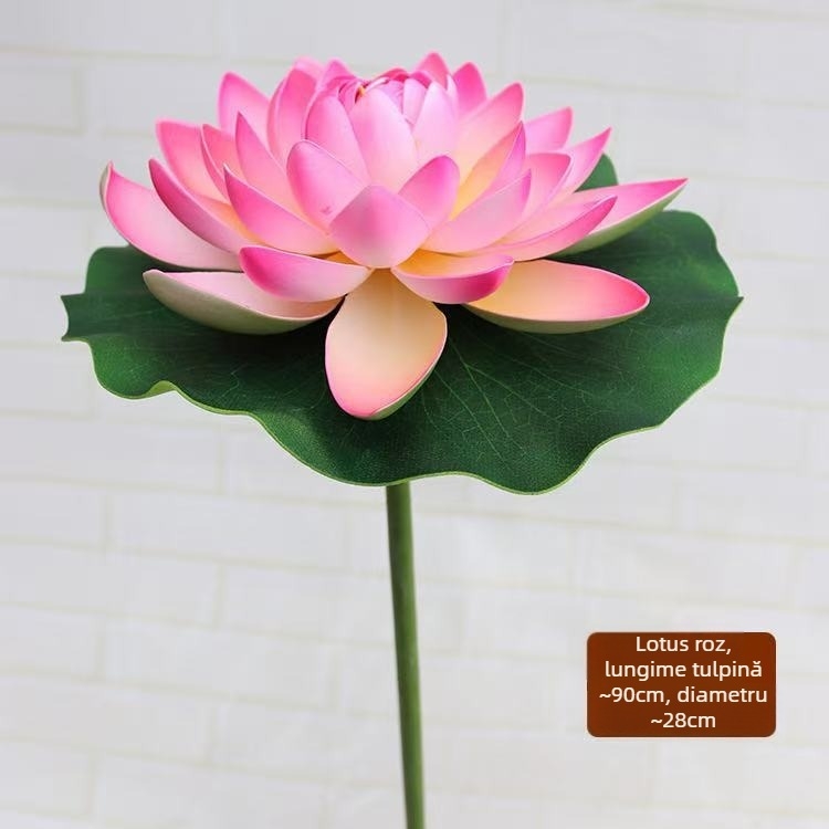 Prop de scenă: frunză de lotus și floare de lotus realistă pentru dans clasic, decor de scenă, recuzită pentru copii