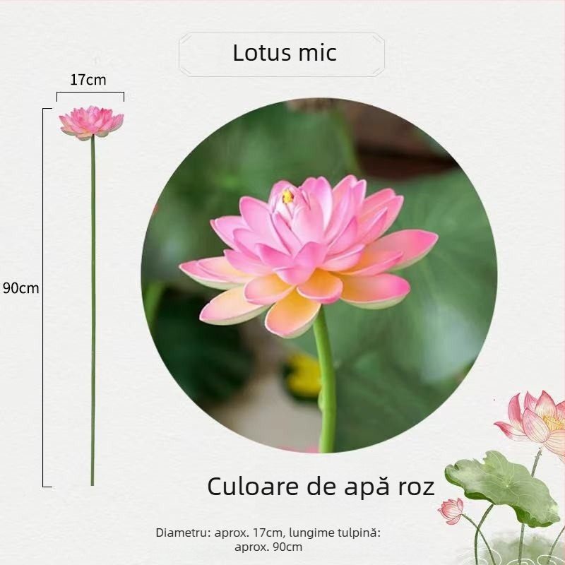 Prop de scenă: frunză de lotus și floare de lotus realistă pentru dans clasic, decor de scenă, recuzită pentru copii