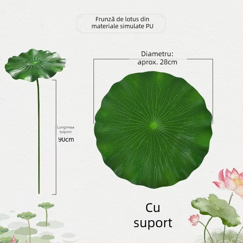Prop de scenă: frunză de lotus și floare de lotus realistă pentru dans clasic, decor de scenă, recuzită pentru copii