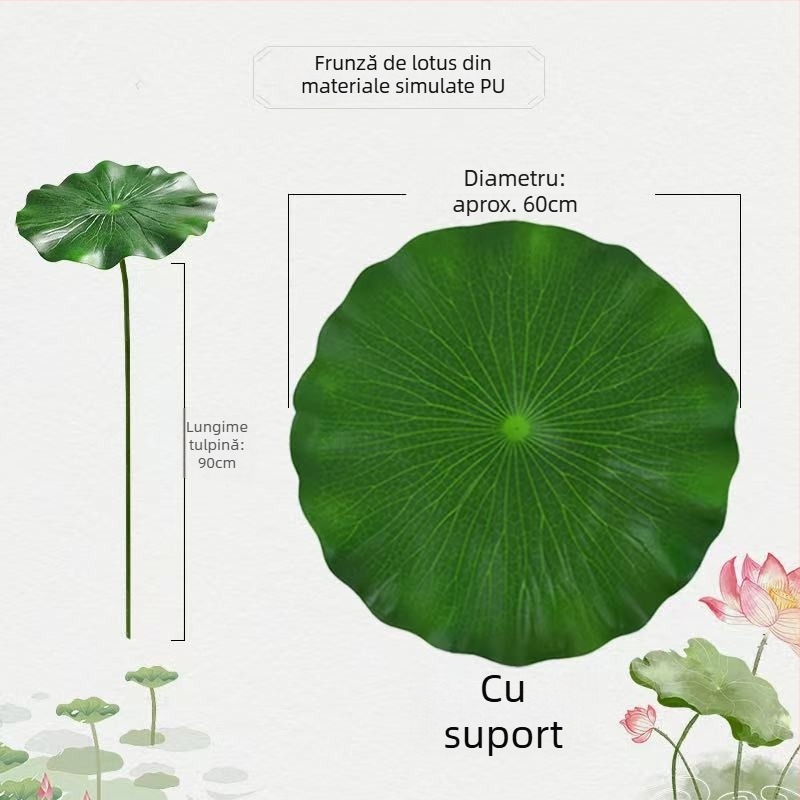 Prop de scenă: frunză de lotus și floare de lotus realistă pentru dans clasic, decor de scenă, recuzită pentru copii