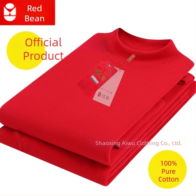 Set termic din bumbac 100% pentru femei, țesătură groasă 201–250 g/m², guler rotund, mâneci lungi, fără cusături