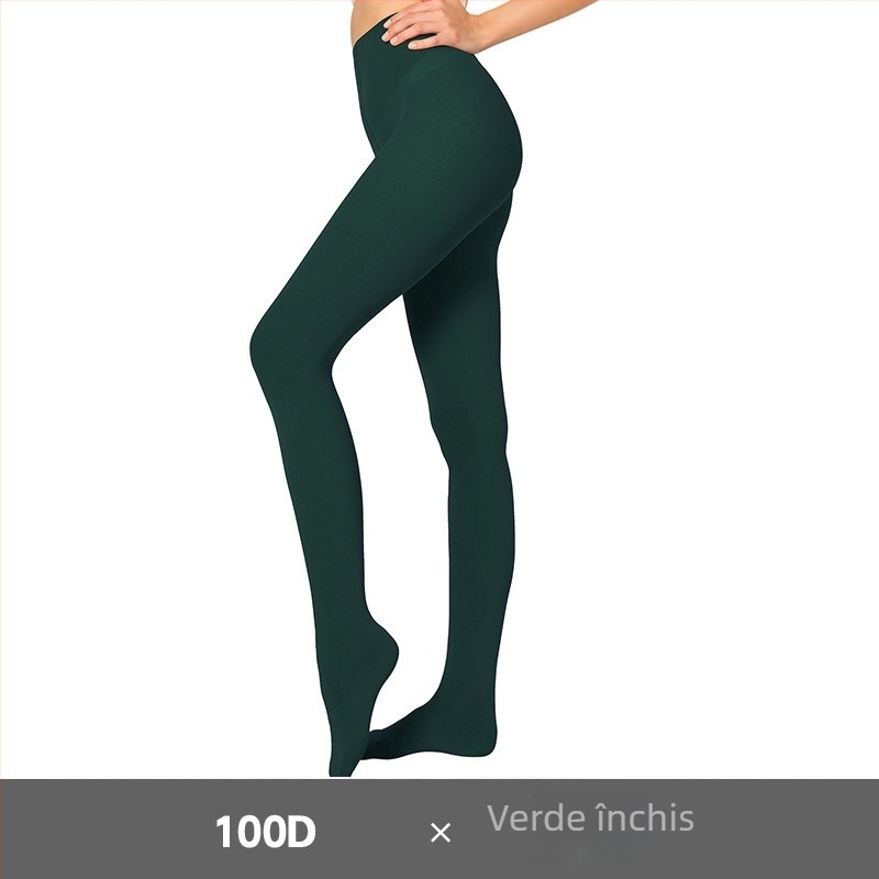 Colanți catifelati 100D pentru modelare, absorbție a transpirației, anti-agățare, deodorant, 80–90% nailon