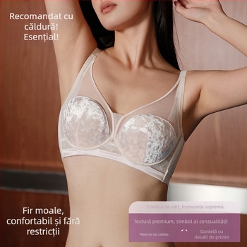 Set sutien catifea cupe 3/4, cupe subțiri din burete, căptușeală nylon, bretele fixe, închidere spate cu patru rânduri