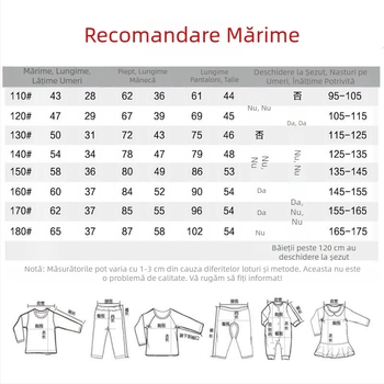 Set de lenjerie termică pentru copii, Anul Șarpelui, roșu, căptușit cu fleece și gros, top și bottom, pentru 12 ani