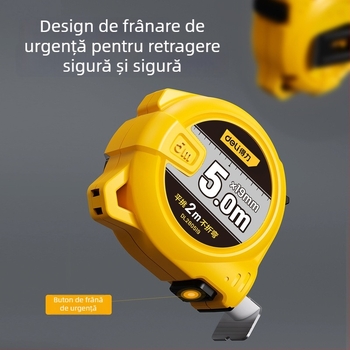 Deli ruletă metrică din oțel, telescopică, pentru tâmplărie și uz casnic