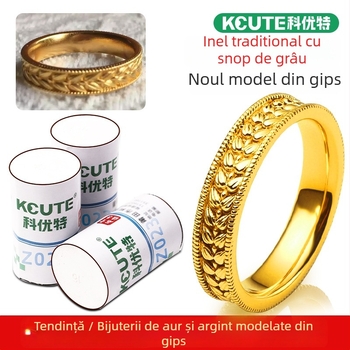 Formă de ipsos pentru inel cu ureche de grâu – design recoltă, simbolul păcii, inel unisex pentru cuplu, unealtă de confecționat bijuterii, domeniu de aplicare: unelte pentru bijuterii din aur